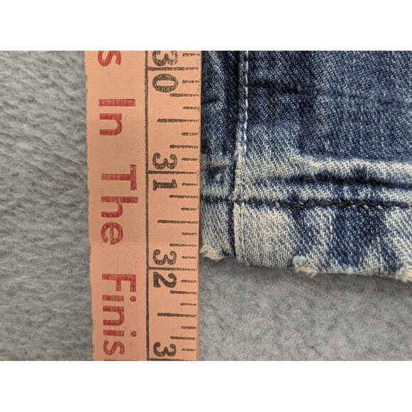 Vintage Akademiks Jeans Mens 32 Blue Baggy Embroidered Back Pockets Classic Y2K - Picture 9 of 16